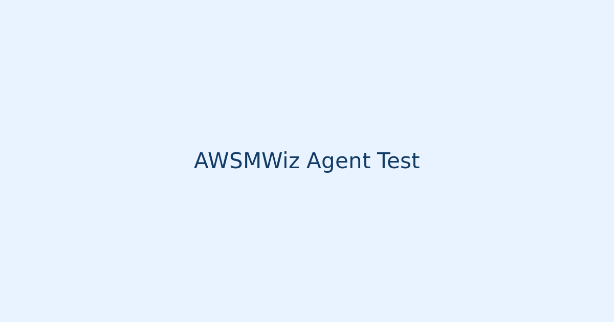 AWSMWiz Research Payload Live Test Updated