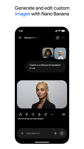 Google Gemini app screenshot 1
